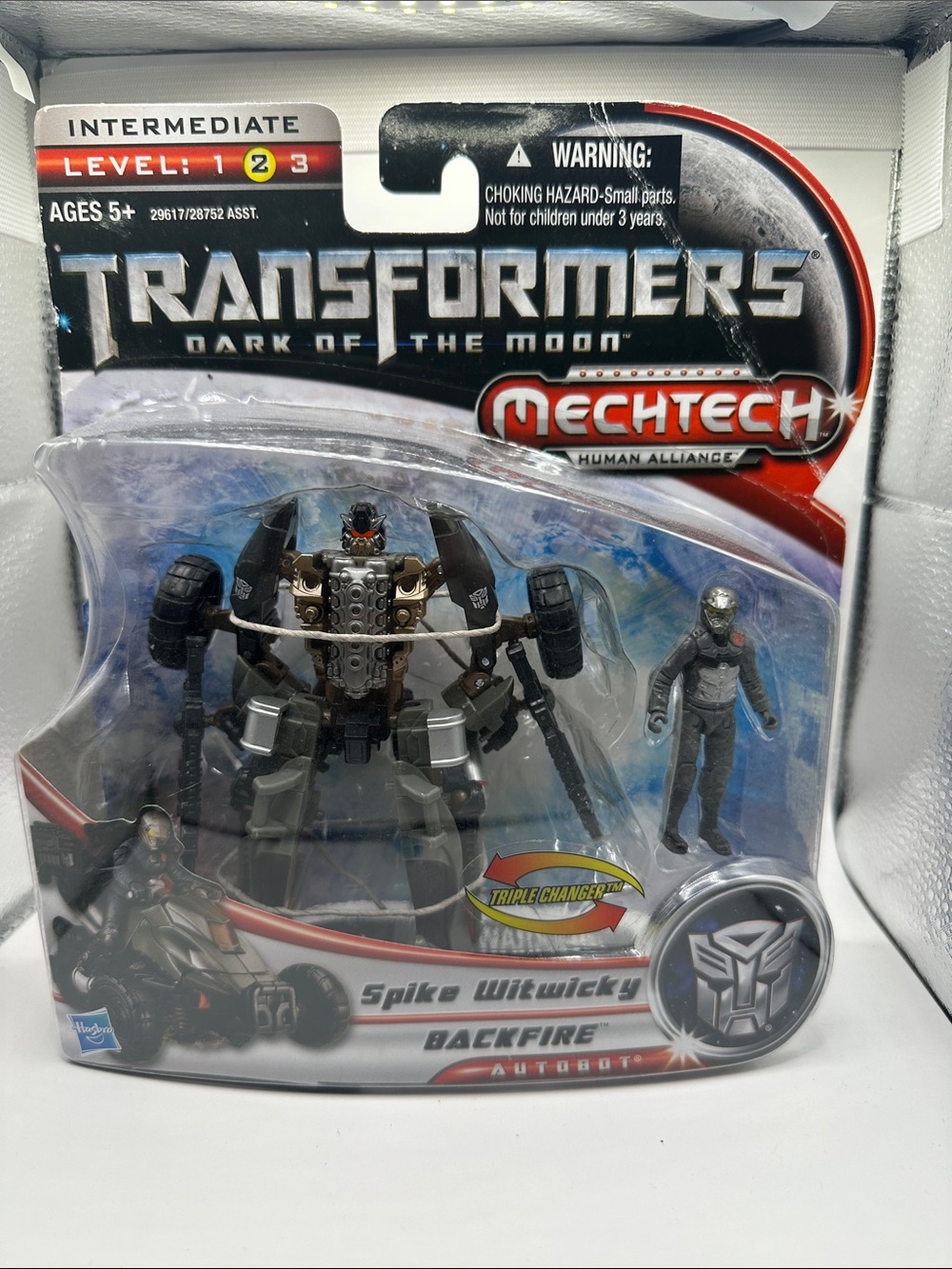 MechTech Transformers Dark of the Moon Backfire & Spike Witwicky New In Box!